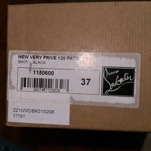 Christian Louboutin New Very Prive 120 Patent Size 37 Black